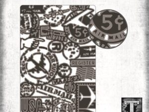 666869 Sizzix Embossingfolder, Tim Holtz, Vault - Airmail A6