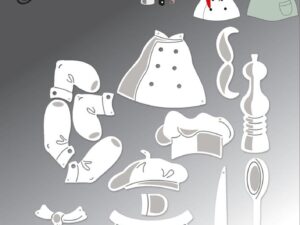 BLD1756 By Lene Die Cut/Emb, Accessories #1 til BLD1755, Grisene