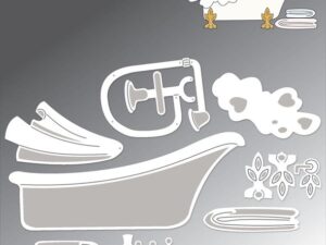 BLD1758 By Lene Die Cut/Emb, Bathtub - Badekar