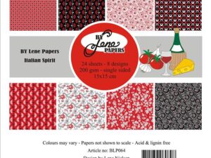 BLP064 By Lene Papirblok 15 x 15 cm, Italian Spirit