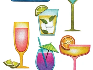 2232 Elizabeth Craft Design Die, Cheers To You - Drinks