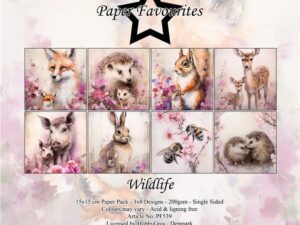 PF539 Paper Favourites, Papirsblok 15x15, Wildlife