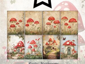 PFA579 Paper Favourites, Papirsblok A6, Rustic Mushrooms