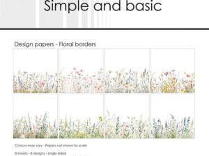 SBP749 Simple and Basic Design Papirblok 30 x 30 cm, Floral Borders