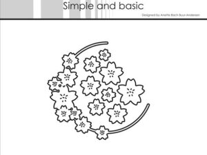 SBD553 Simple and Basic die, Flower Wreath - Halfcircle - Blomsterkrans halvcirkel