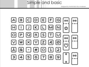 SBD555 Simple and Basic die, Alphabet Chips