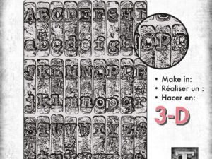 666885 Sizzix Embossingfolder, Tim Holtz 3D Vault - A5 Typewriter Large