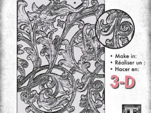 666886 Sizzix Embossingfolder, Tim Holtz 3D Vault - A5 Entangled Large