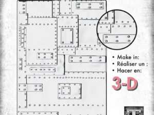 666887 Sizzix Embossingfolder, Tim Holtz 3D Vault - Foundry Large