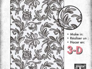 666888 Sizzix Embossingfolder, Tim Holtz 3D Vault - Botanical Large