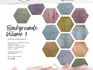 C029 Elizabeth Craft Design Cardstock Papir, Backgrounds Volume 1