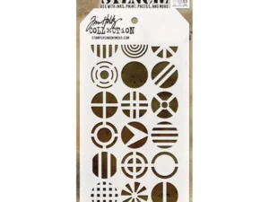 THS124 Tim Holtz Stampers Anonymous Stencil, Layering Stencil Patchwork Circle