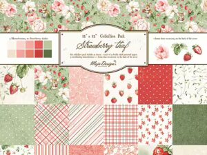1444 Maja Design Papirsblok 30 x 30, Strawberry Tief - Sampak
