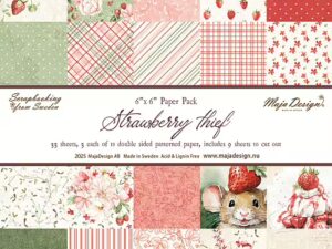 1445 Maja Design Papirsblok 15 x 15, Strawberry Thief