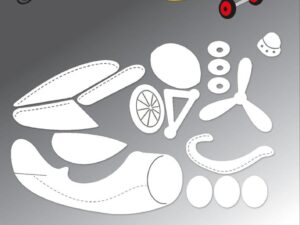 BLD1766 By Lene Die Cut/Emb, Airplane - Flyvemaskine