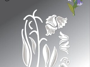 BLD1770 By Lene Die Cut/Emb, Bellflower - Klokkeblomst