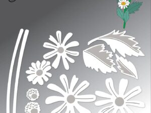 BLD1772 By Lene Die Cut/Emb, Daisy - Marguerit