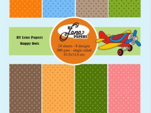 BLP665 By Lene Papirblok A6, Happy Dots