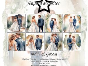 PF541 Paper Favourites, Papirsblok 15x15, Bride & Groom