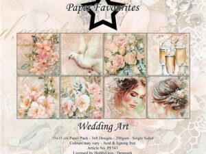 PF543 Paper Favourites, Papirsblok 15x15, Wedding Art