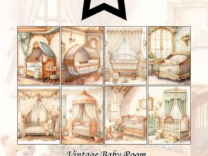 PFA583 Paper Favourites, Papirsblok A6, Vintage Baby Room