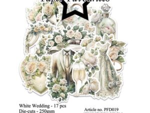 PFD019 Paper Favourites Die-Cuts, White Wedding