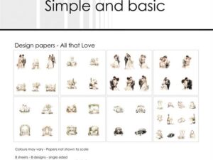 SBP751 Simple and Basic Design Papirblok 30 x 30 cm, All that Love