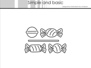 SBD563 Simple and Basic die, Lollipop and Sweets - Slikkepind & Slik