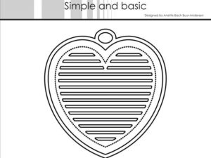 SBD564 Simple and Basic die, All Lined Up - Heart