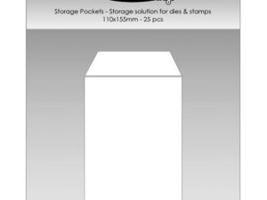 SS132 HobbyGros Storage, 110x155mm/25 stk. Kraftig plastik lomme til opbevaring af dies og stempler/Storage Pockets - Storage solution for dies & stamps