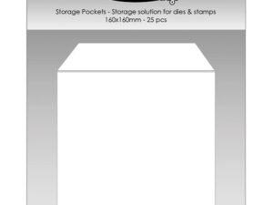 SS133 HobbyGros Storage, 160x160mm/25 stk. Kraftig plastik lomme til opbevaring af dies og stempler/Storage Pockets - Storage solution for dies & stamps