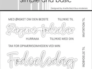 SBC169 Simple and Basic Clearstamp & Die, Fødselsdag