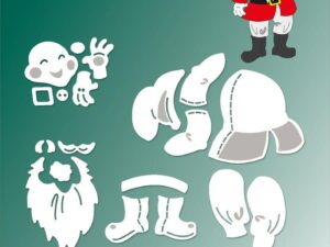 BLD1109 By Lene Die Cut/Emb, Santa Claus - Julemand