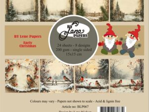 BLP067 By Lene Papirblok 15 x 15 cm, Early Christmas