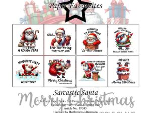 PF545 Paper Favourites, Papirsblok 15x15, Sarcastic Santa