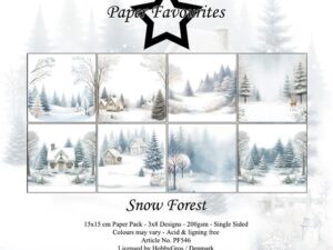 PF546 Paper Favourites, Papirsblok 15x15, Snow Forest