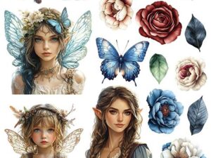 CC-C76-MT-11 Craft O'Clock Paper Pack Extras Set, Mindfulness Time - Flowers