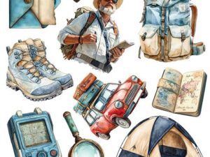 CC-C77-SAS-12 Craft O'Clock Paper Pack Extras Set, Summer Adventures - Trip