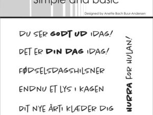 SBC205 Simple and Basic Clearstamp, Hurra for Hulan! mfl.