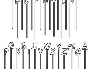 SBD566 Simple and Basic die, Alphabet On A Stick - Alfabeth på "pind"