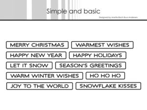 SBD575 Simple and Basic die, All-in-one Plate - Merry Christmas - Glædelig Jul