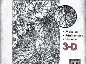666916 Sizzix Embossingfolder, Tim Holtz 3D Vault - A5 Foliage Large