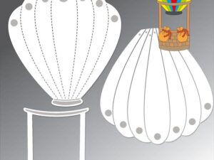 BLD1784 By Lene Die Cut/Emb, Hot Air Balloon - Luftballon