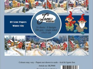 BLP068 By Lene Papirblok 15 x 15 cm, Winter City