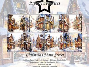 PF548 Paper Favourites, Papirsblok 15x15, Christmas Main Street