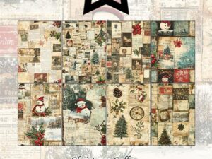 PFA189 Paper Favourites, Papirsblok A5, Christmas Collage