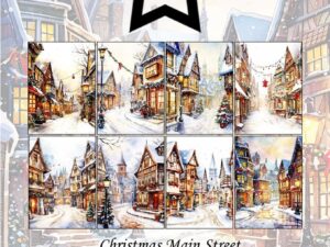PFA589 Paper Favourites, Papirsblok A6, Christmas Main Street