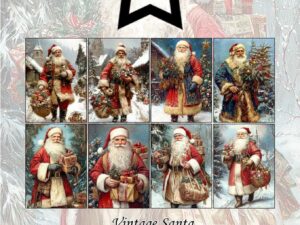 PFA591 Paper Favourites, Papirsblok A6, Vintage Santa