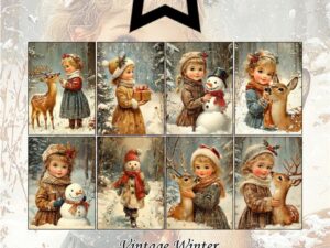 PFA592 Paper Favourites, Papirsblok A6, Vintage Winter