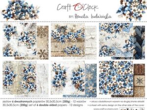 CC-C79-JS-00 Craft O'Clock Paper Pack 30,5 x 30,5 cm, Oh, Jolly Season